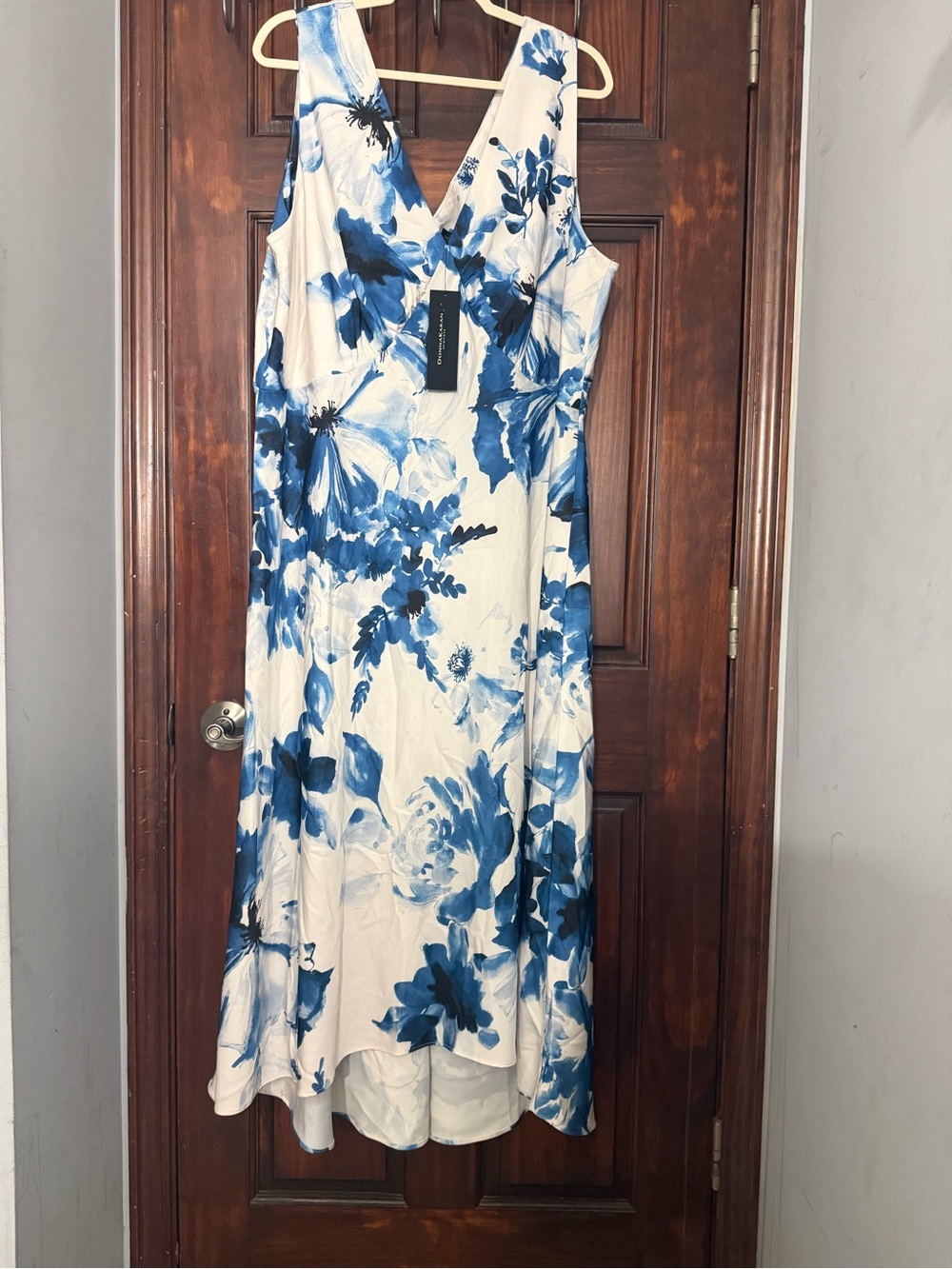 donna karan Floral Empire Waist A-Line Dress Size:20W $179